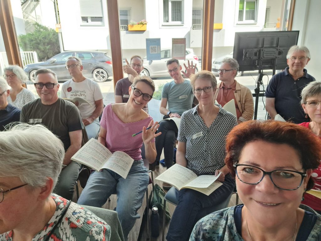 Probe der Kantorei im Clarenbachstift, Köln.